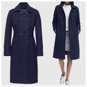 Stunning Navy Banana Republic Italian Military Coat.